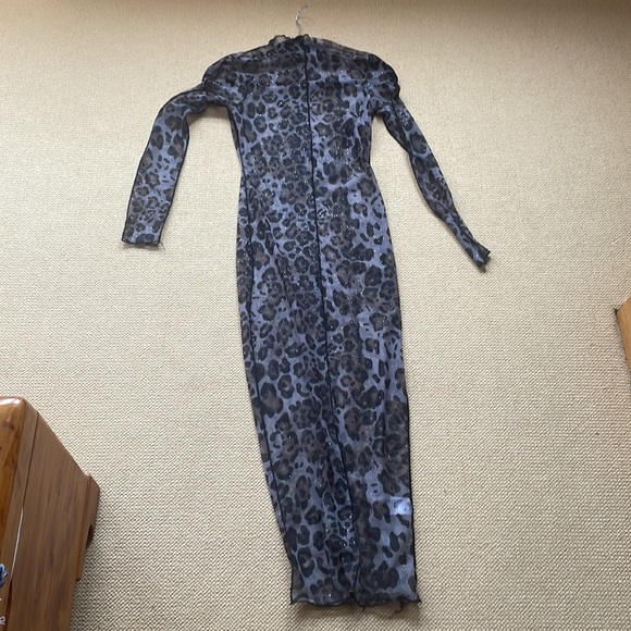 Akira brand sheer dress leopard print with sparkles size small - Picture 4 of 4